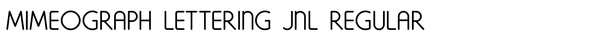 Mimeograph Lettering JNL Regular image